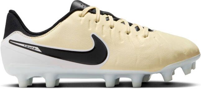 Nike Tiempo Legend 10 Academy Gras Kunstgras Voetbalschoenen (MG) Kids Geel Wit Zwart Goud