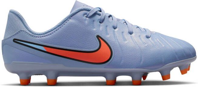 Nike Tiempo Legend 10 Academy Gras Kunstgras Voetbalschoenen (MG) Kids Lichtblauw Felrood Zwart