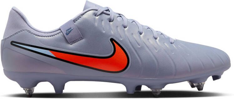 Nike Tiempo Legend 10 Academy IJzeren-Nop Voetbalschoenen (SG) Anti-Clog Lichtblauw Felrood Zwart