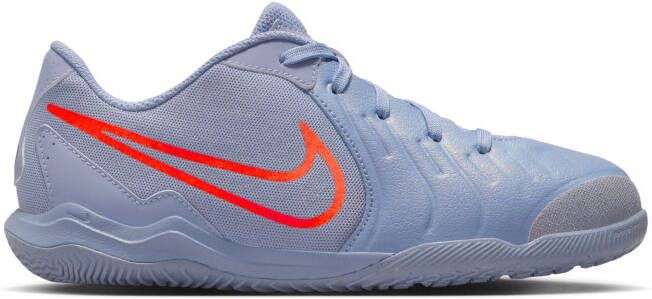 Nike Tiempo Legend 10 Academy Zaalvoetbalschoenen (IN) Kids Lichtblauw Felrood Zwart