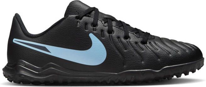 Nike Tiempo Legend 10 Club Turf Voetbalschoenen (TF) Kids Zwart Lichtblauw