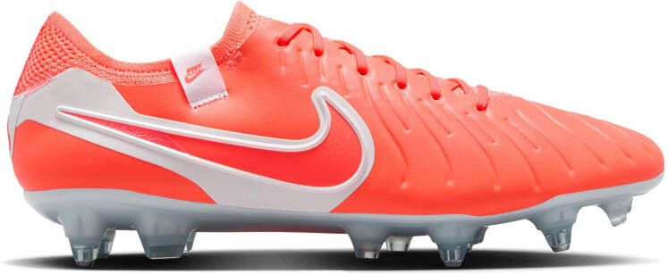 Nike Tiempo Legend 10 Elite IJzeren-Nop Voetbalschoenen (SG) Anti-Clog Felrood Wit
