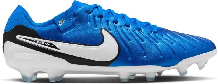 Nike Tiempo Legend 10 Pro Gras Voetbalschoenen (FG) Blauw Wit Zwart