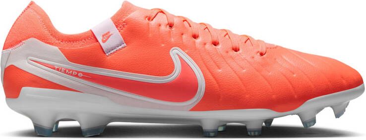 Nike Tiempo Legend 10 Pro Gras Voetbalschoenen (FG) Felrood Wit