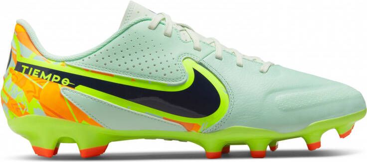 Donau lekkage Emulatie Nike Tiempo Legend 9 Academy Gras Kunstgras Voetbalschoenen (MG) Groen  Oranje Felgeel - Schoenen.nl