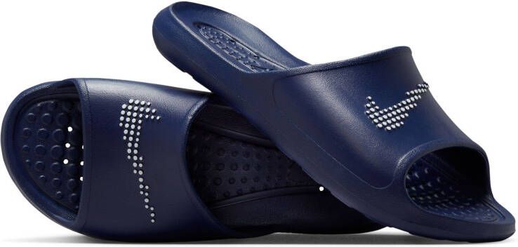 Nike Victori One Douche Slippers Donkerblauw Wit