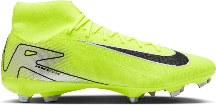 Nike Zoom Mercurial Superfly 10 Academy Gras Kunstgras Voetbalschoenen (MG) Neongeel Zwart Zilver
