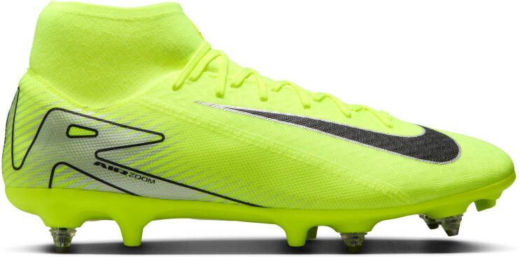 Nike Zoom Mercurial Superfly 10 Academy IJzeren-Nop Voetbalschoenen (SG) Anti-Clog Neongeel Zwart Zilver