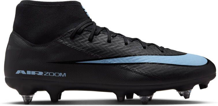 Nike Zoom Mercurial Superfly 10 Academy IJzeren-Nop Voetbalschoenen (SG) Anti-Clog Zwart Lichtblauw