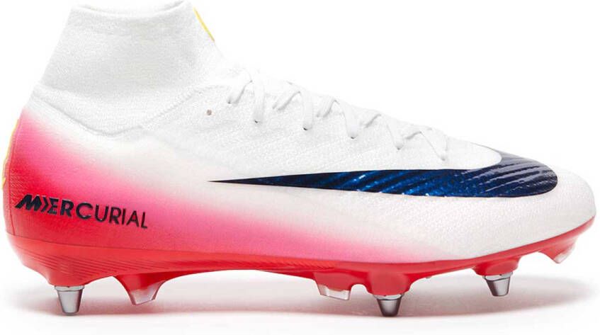 Nike Zoom Mercurial Superfly 10 Elite IJzeren-Nop Voetbalschoenen (SG) Pro Player Wit Rood Zwart