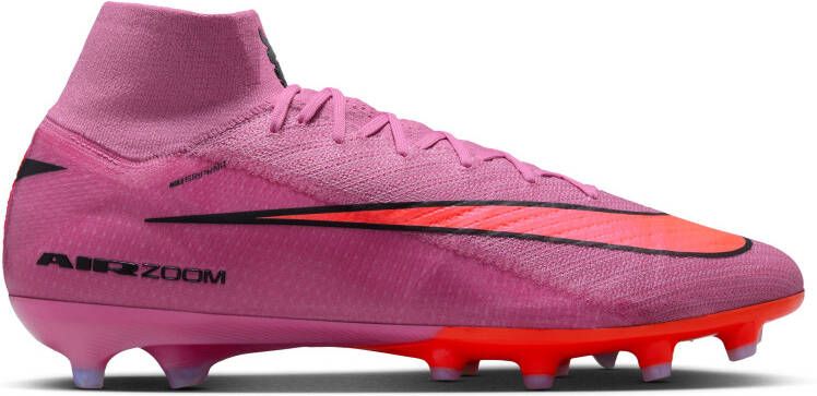 Nike Zoom Mercurial Superfly 10 Elite Kunstgras Voetbalschoenen (AG) Roze Felrood Lichtblauw