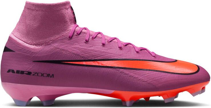 Nike Zoom Mercurial Superfly 10 Pro Gras Voetbalschoenen (FG) Roze Felrood Lichtblauw