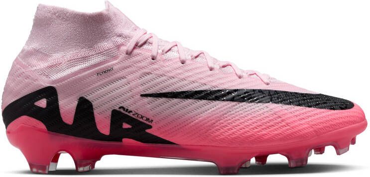 Nike Zoom Mercurial Superfly 9 Elite Gras Voetbalschoenen (FG) Lichtroze Felroze Zwart