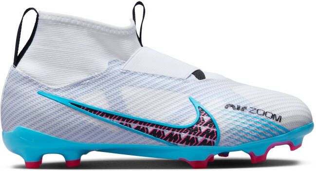 Nike Zoom Mercurial Superfly 9 Pro Gras Voetbalschoenen (FG) Kids Wit Felblauw Felroze