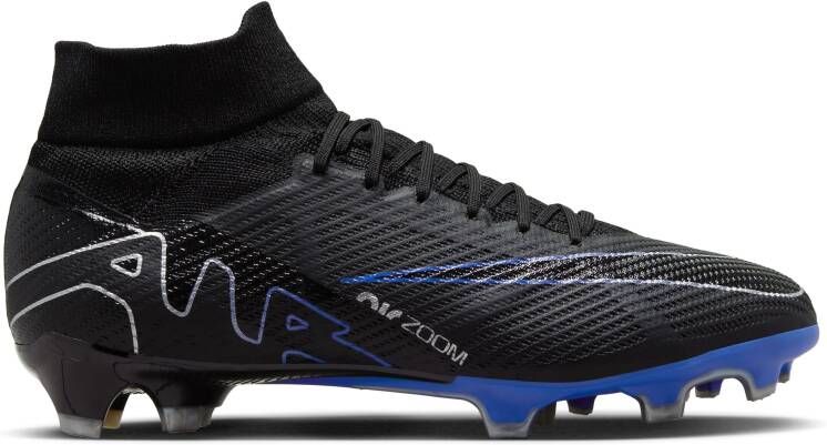 Nike Zoom Mercurial Superfly 9 Pro Gras Voetbalschoenen (FG) Zwart Blauw Wit