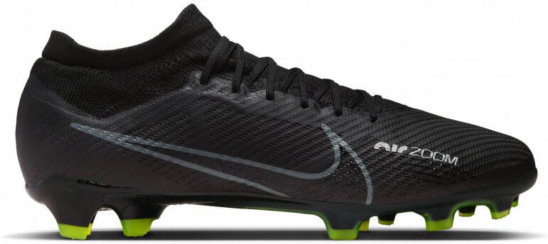 Nike Zoom Mercurial Vapor 15 Pro Gras Voetbalschoenen (FG) Zwart Grijs Neon Geel