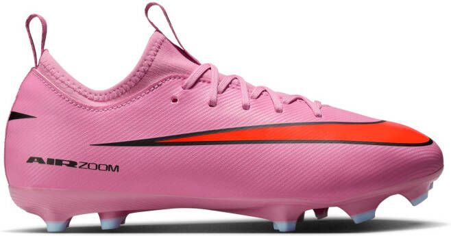 Nike Zoom Mercurial Vapor 16 Academy Gras Kunstgras Voetbalschoenen (MG) Kids Roze Felrood Lichtblauw