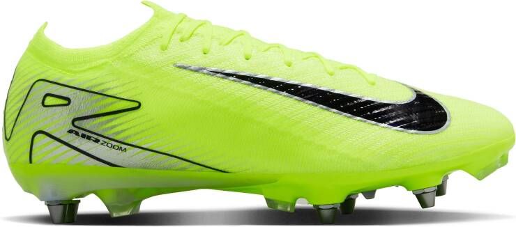 Nike Zoom Mercurial Vapor 16 Elite IJzeren-Nop Voetbalschoenen (SG) Neongeel Zwart Zilver