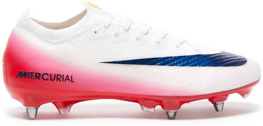 Nike Zoom Mercurial Vapor 16 Elite IJzeren-Nop Voetbalschoenen (SG) Pro Player Wit Rood Zwart