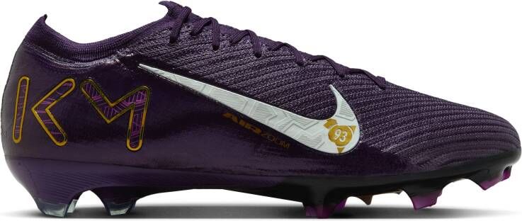Nike Zoom Mercurial Vapor 16 Mbappé Elite Gras Voetbalschoenen (FG) Paars Goud Wit