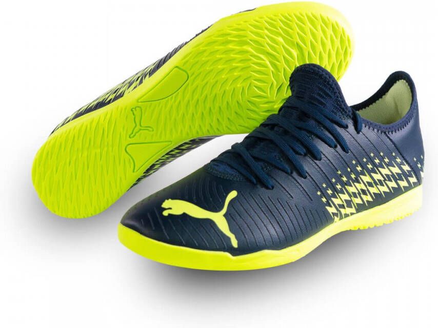 PUMA FUTURE 4.4 Zaalvoetbalschoenen (IN) Donkerblauw Groen - Foto 4