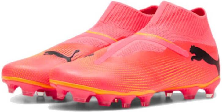 PUMA Future 7 Match+ Veterloze Gras Kunstgras Voetbalschoenen (MG) Roze Zwart Oranje