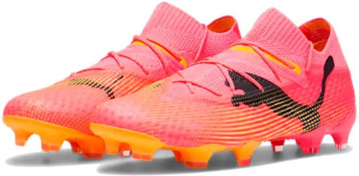 PUMA Future 7 Ultimate Gras Kunstgras Voetbalschoenen (MG) Dames Roze Zwart Oranje