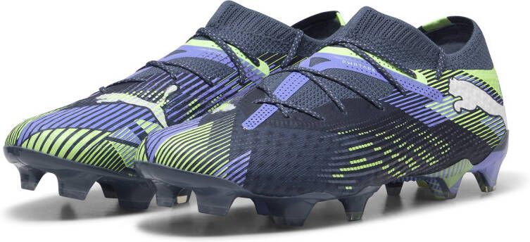 PUMA Future 7 Ultimate Low Gras Kunstgras Voetbalschoenen (MG) Grijs Paars Groen Wit