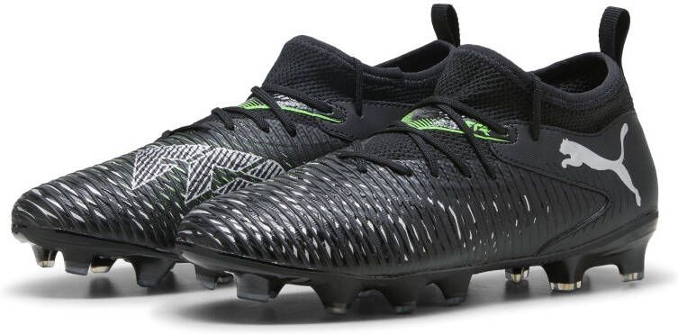 PUMA Future 8 Match Gras Kunstgras Voetbalschoenen (MG) Kids Zwart Grijs Groen