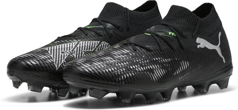 PUMA Future 8 Match Gras Kunstgras Voetbalschoenen (MG) Zwart Grijs Groen