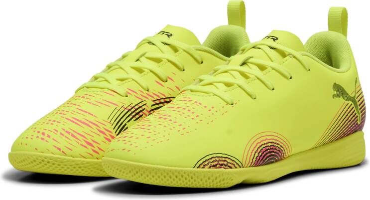 PUMA Future 8 Play Zaalvoetbalschoenen (IN) Kids Geel Zwart Roze