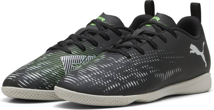 PUMA Future 8 Play Zaalvoetbalschoenen (IN) Kids Zwart Grijs Groen