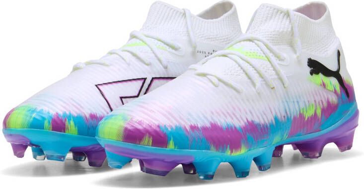 PUMA Future 8 Pro Brilliance Gras Kunstgras Voetbalschoenen (MG) Dames Wit Blauw Paars