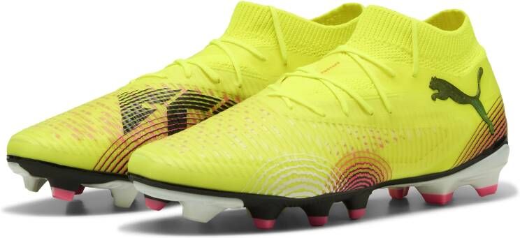 PUMA Future 8 Pro Gras Kunstgras Voetbalschoenen (MG) Geel Zwart Roze