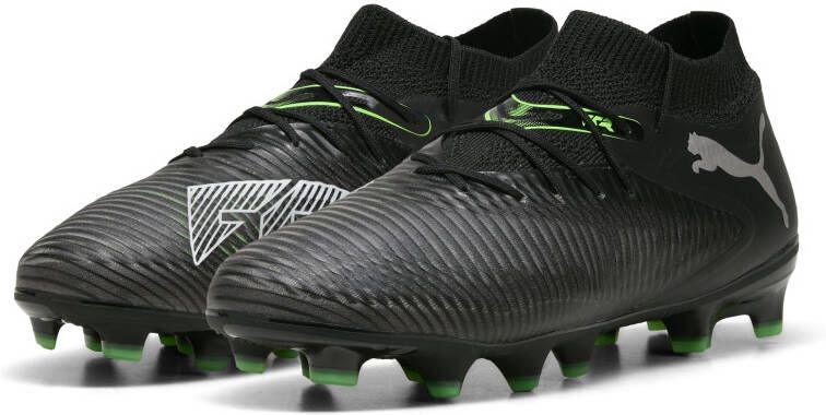 PUMA Future 8 Pro Gras Kunstgras Voetbalschoenen (MG) Kids Zwart Grijs Groen