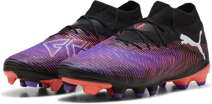 PUMA Future 8 Pro Gras Kunstgras Voetbalschoenen (MG) Zwart Paars Rood
