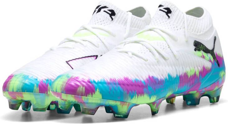 PUMA Future 8 Ultimate Brilliance Gras Voetbalschoenen (FG) Dames Wit Blauw Paars