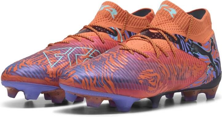 PUMA Future 8 Ultimate Creativity Gras Voetbalschoenen (FG) Oranje Paars Zwart