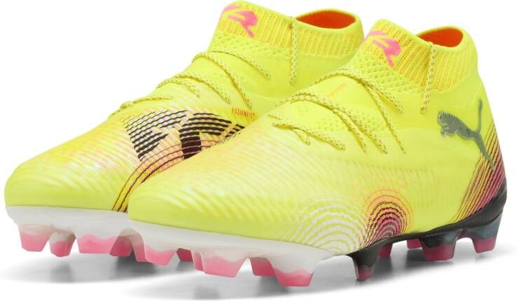 PUMA Future 8 Ultimate Gras Voetbalschoenen (FG) Dames Geel Zwart Roze