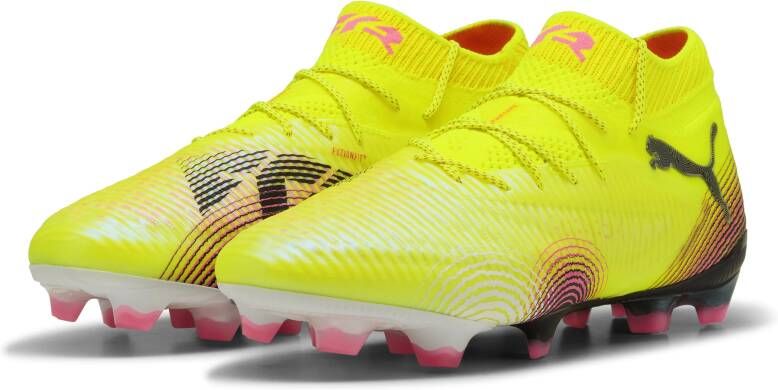 PUMA Future 8 Ultimate Gras Voetbalschoenen (FG) Geel Zwart Roze