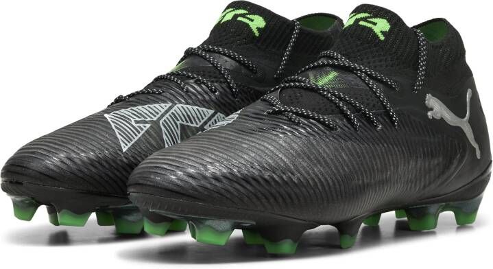 PUMA Future 8 Ultimate Gras Voetbalschoenen (FG) Zwart Grijs Groen