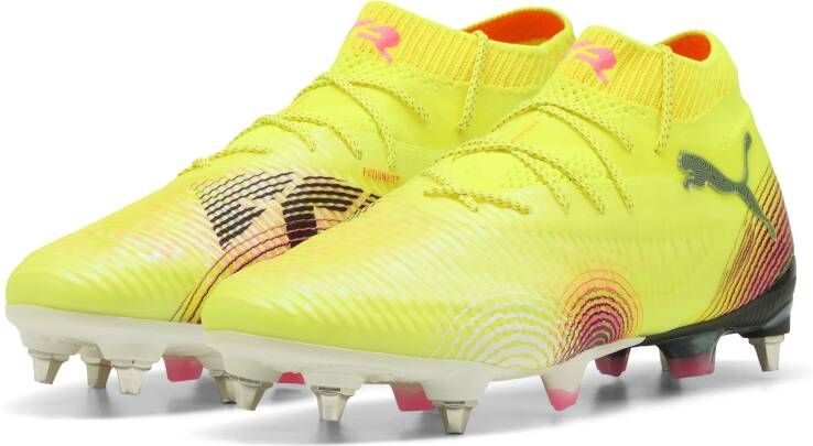 PUMA Future 8 Ultimate IJzeren-Nop Voetbalschoenen (SG) Geel Zwart Roze