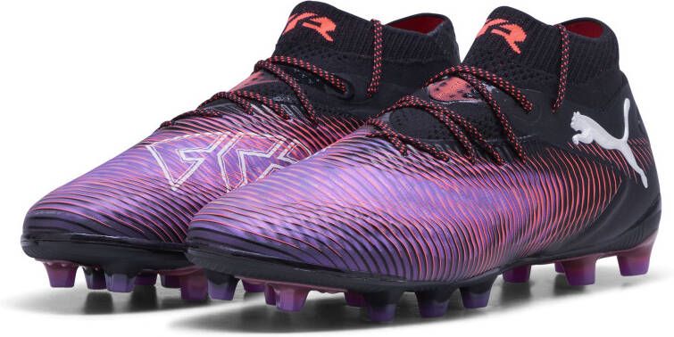 PUMA Future 8 Ultimate Kunstgras Voetbalschoenen (AG) Zwart Paars Rood