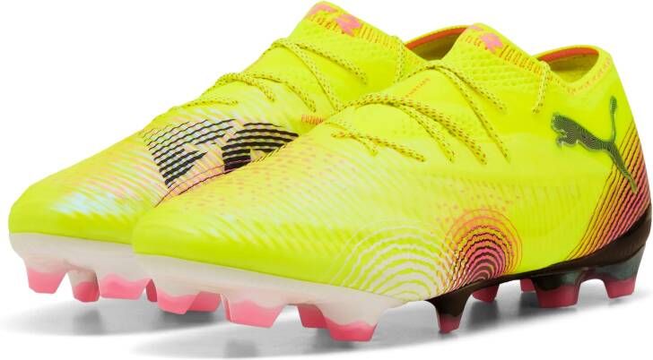 PUMA Future 8 Ultimate Low Gras Voetbalschoenen (FG) Geel Zwart Roze