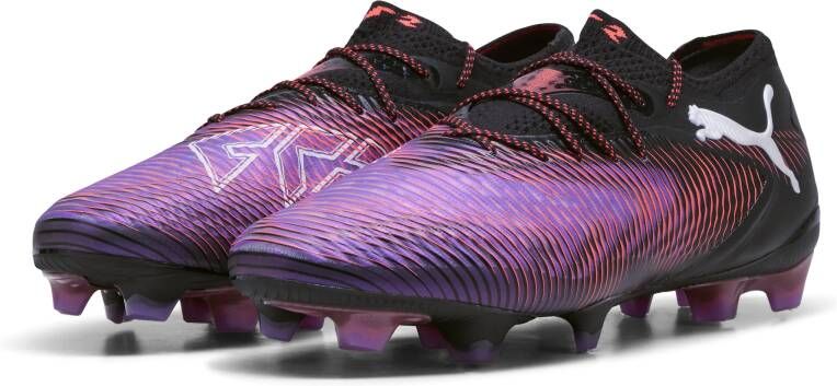 PUMA Future 8 Ultimate Low Gras Voetbalschoenen (FG) Zwart Paars Rood