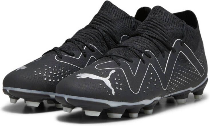PUMA Future Match Gras Kunstgras Voetbalschoenen (MG) Kids Zwart Zilver