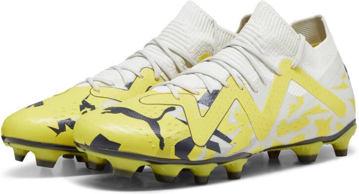 PUMA Future Match Gras Kunstgras Voetbalschoenen (MG) Wit Geel Zwart