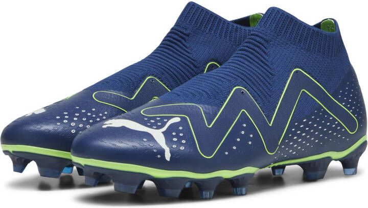 PUMA Future Match+ Veterloze Gras Kunstgras Voetbalschoenen (MG) Donkerblauw Wit Felgroen