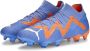 PUMA Future Ultimate Gras Kunstgras Voetbalschoenen (MG) Blauw Oranje Wit - Thumbnail 2