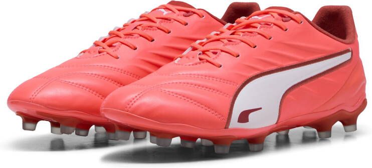 PUMA King Pro Gras Kunstgras Voetbalschoenen (MG) Rood Wit